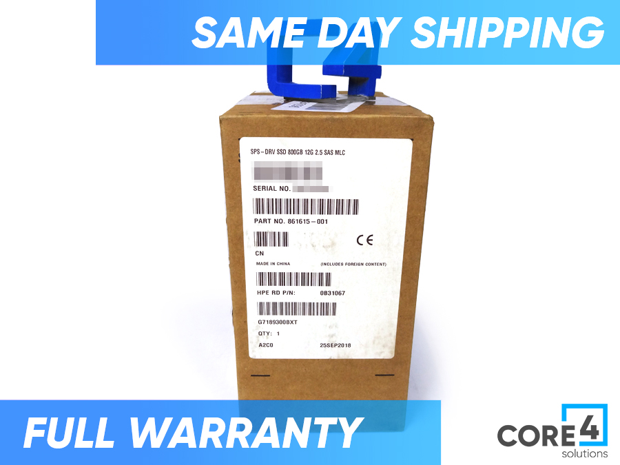 HP 861615-001 MC990 800GB 12G SAS SFF *New Sealed* - H7B61A