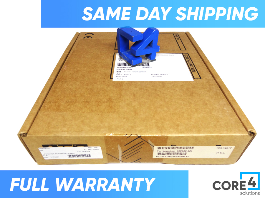 HP 868136-001 SILVER TO QSFP28 Y CABLE *New Sealed* - 868355-001