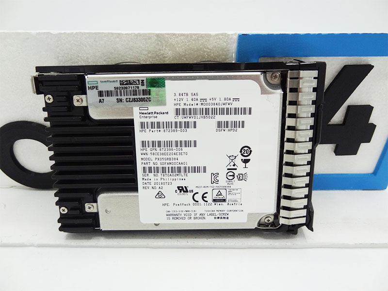 HP 872394-B21 HP 3.84TB 12G SAS SFF RI SSD DRIVE