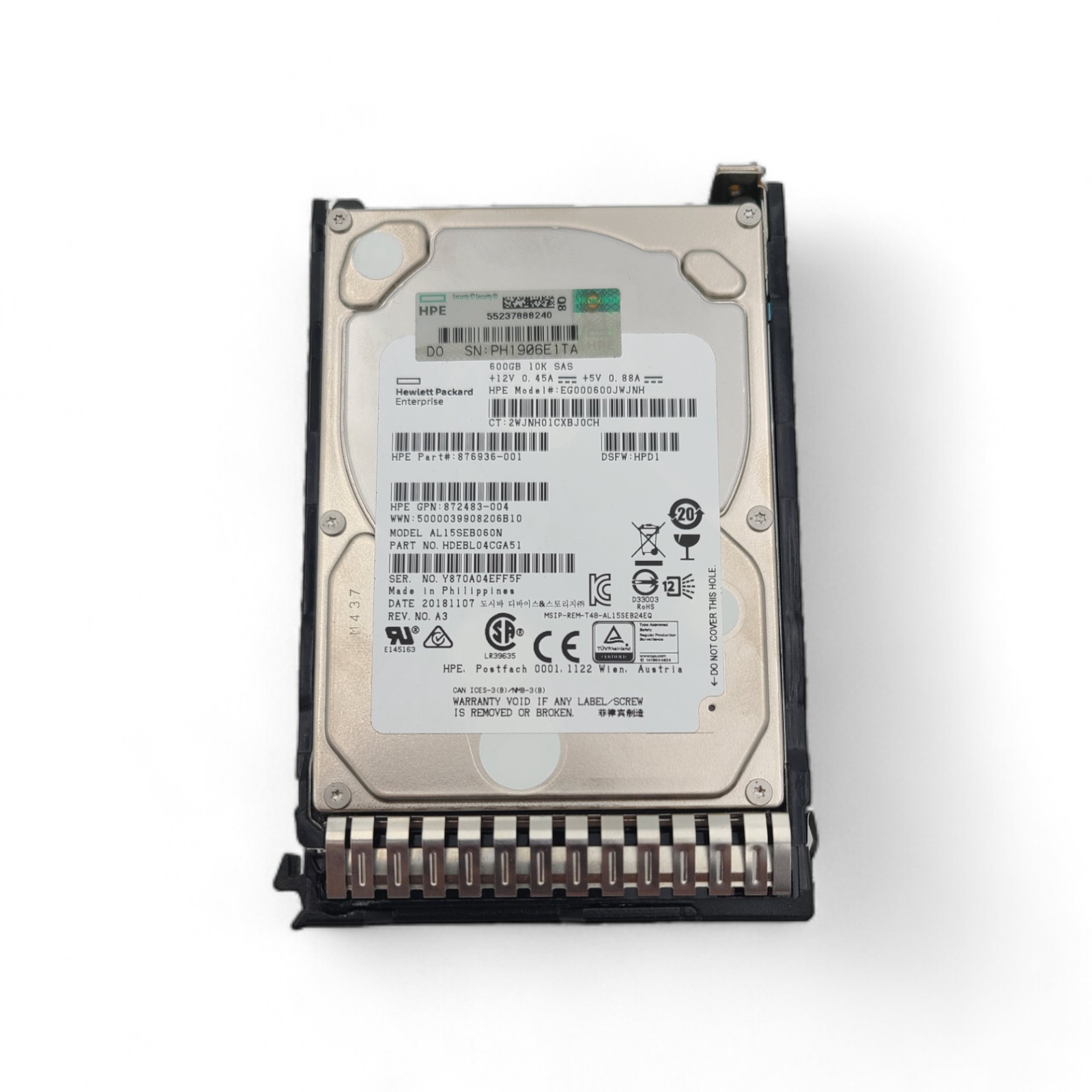 HP 872477-K21 HP 1TB 7.2KRPM LP 3.5 6G SATA DS  