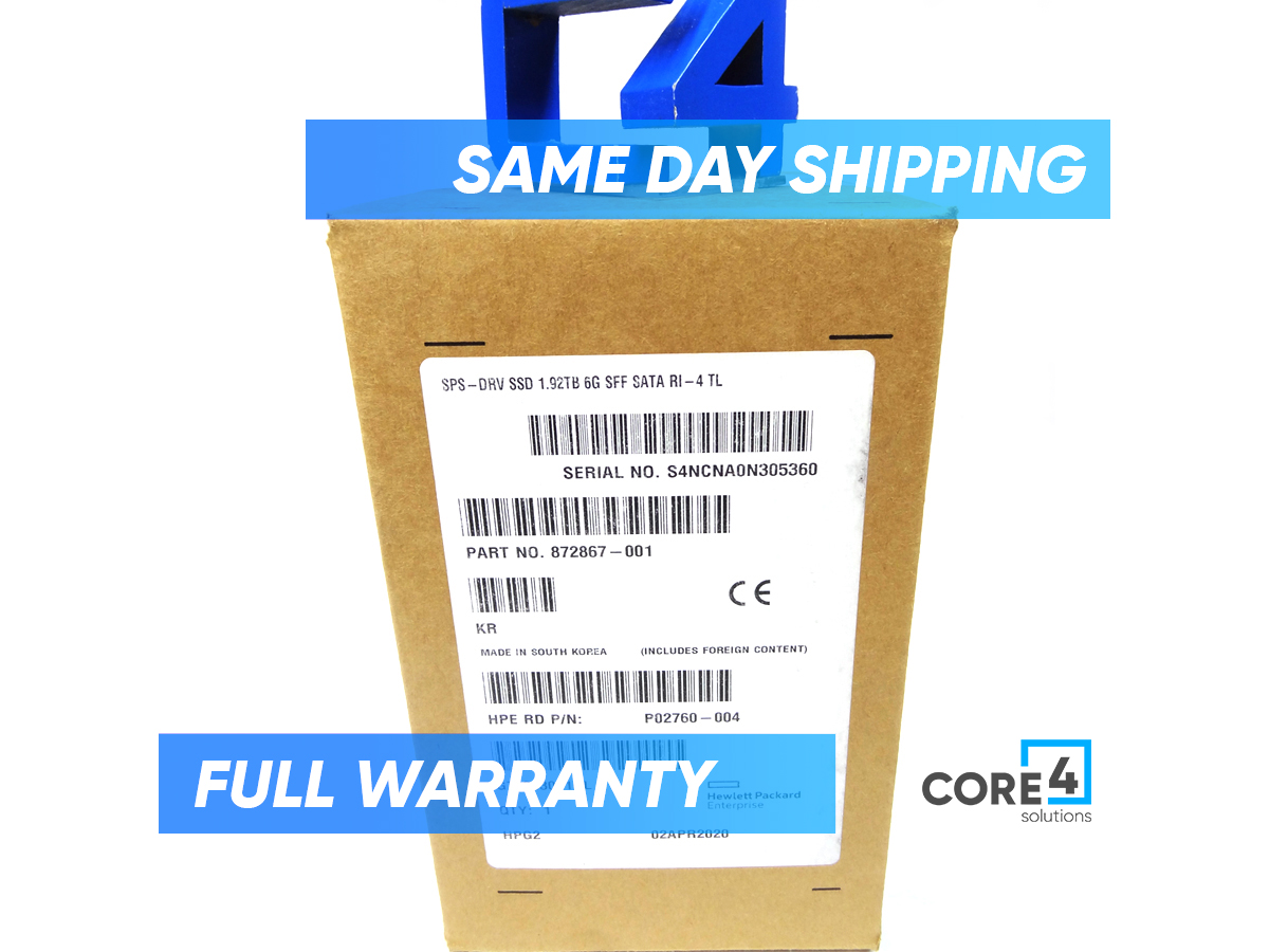 HP 872867-001 1.92TB SATA 6G SSD SFF DRIVE *New Sealed* - 872820-B21