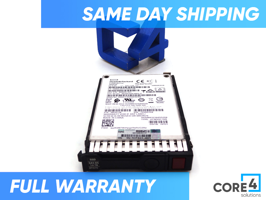 HP 873570-001 1.6TB SAS 12G MU SFF SSD - 873365-B21