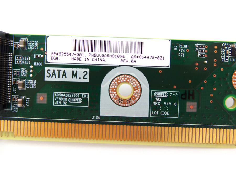 HP 875547-001 RISER X16 X16 SATA M.2 PRI 1U - 864482-001