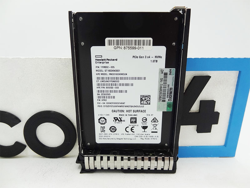 HP 875876-001 HPE 1.6TB NVME GEN3 HP MU NVME