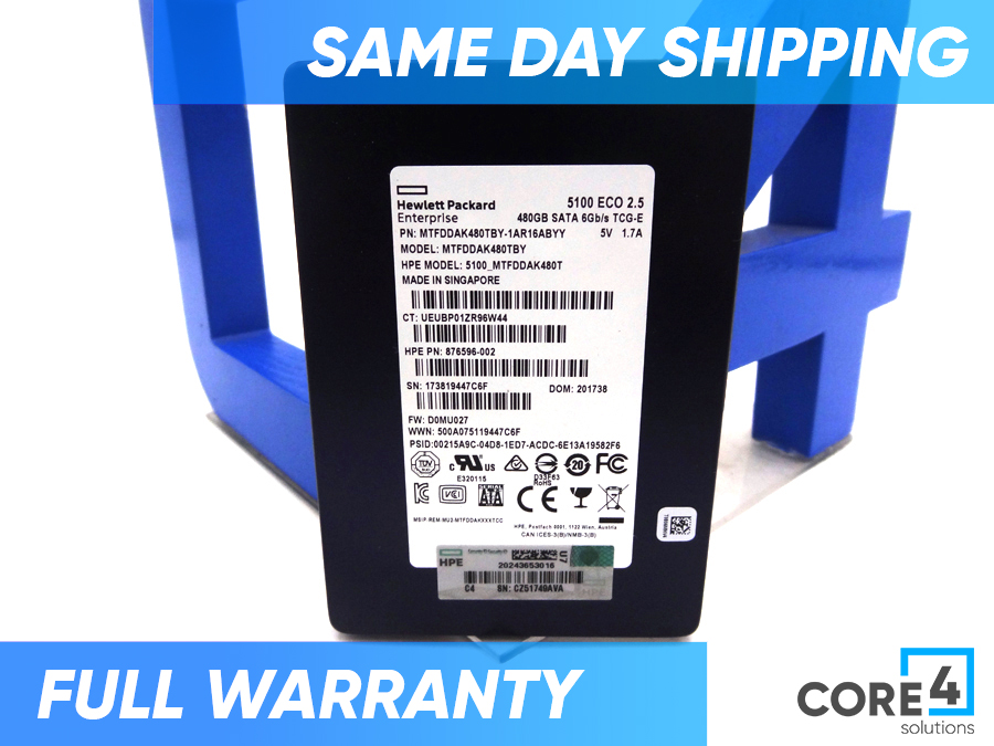 HP 876596-002 3PAR 20000 240GB 2.5 SATA SSD - 876596-001