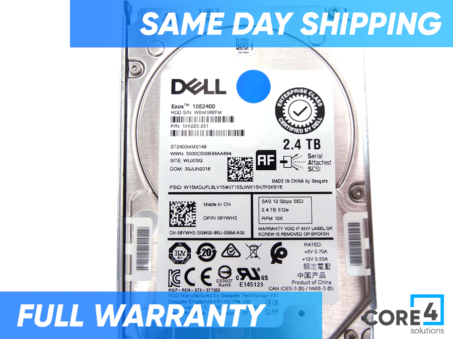 DELL 8YWH3 2.4TB 10K 12G SFF SAS 2.5in HDD