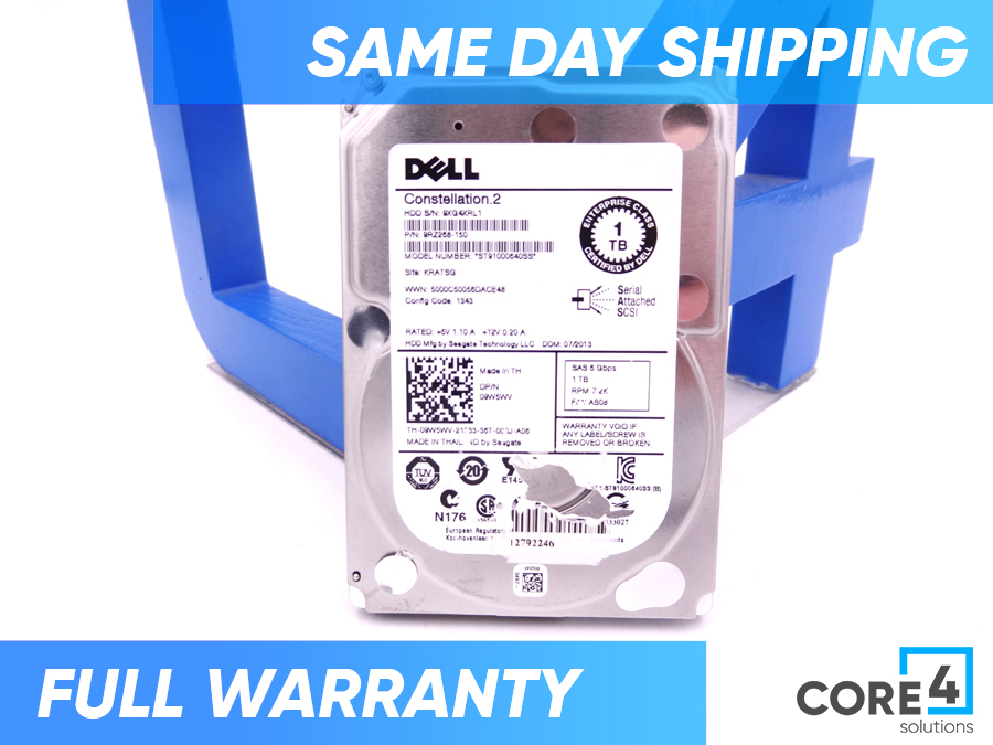 DELL 9W5WV 1TB 7.2K 2.5IN NL SAS 6GBPS HDD