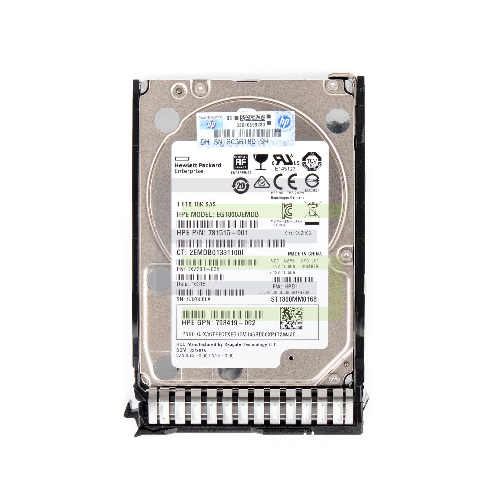 HP 791055-001 HPE 1.8TB 12G SAS 10K RPM SFF