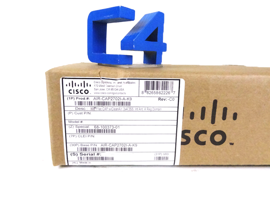 CISCO AIR-CAP2702I-A-K9 802.11AC CAP CLEANAIR 3X4:3SS INT M 