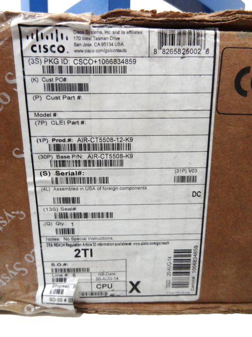 CISCO AIR-CT5508-12-K9 5508 SERIES WIRELESS CONTROLLER