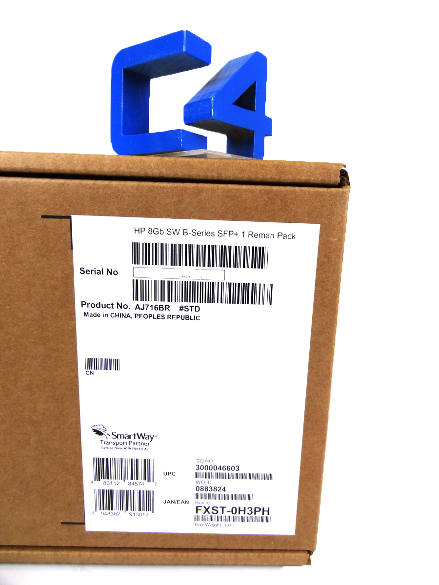 HP AJ716B 8GB SHORT WAVE B-SERIES SFP+ 1 - 670504-001, AJ716A, 468507-001 