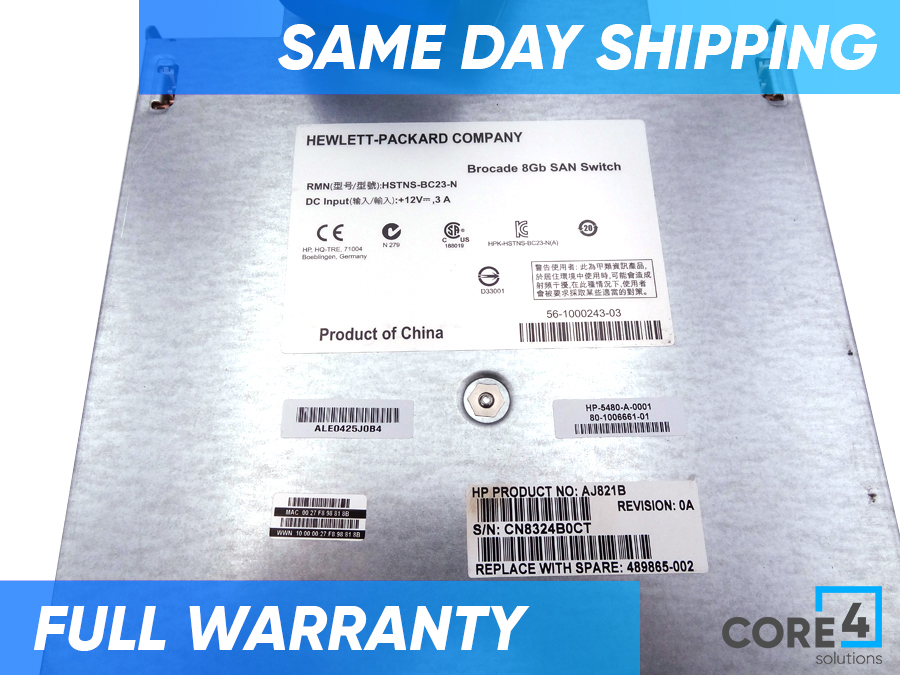 HP AJ821A B-SERIES 8/24C BLADESYSTEM MODULE - 489865-001, AJ821B