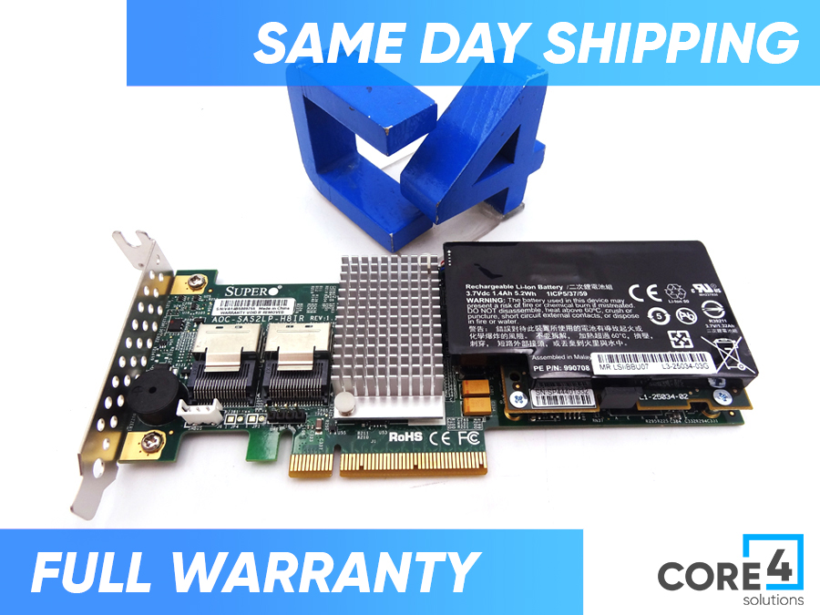 SUPERMICRO AOC-SAS2LP-H8IR-16DD 8-PORT 6GBPS PCIE RAID CARD