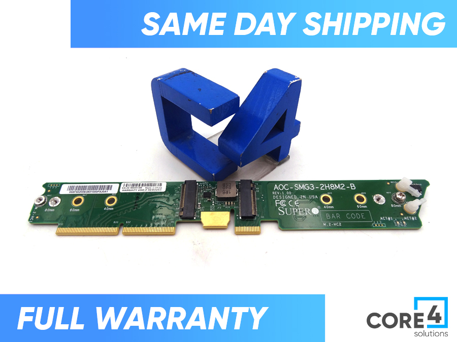 SUPERMICRO AOC-SMG3-2H8M2-B 2x NVMe M.2 PCIe 3.0 RISER