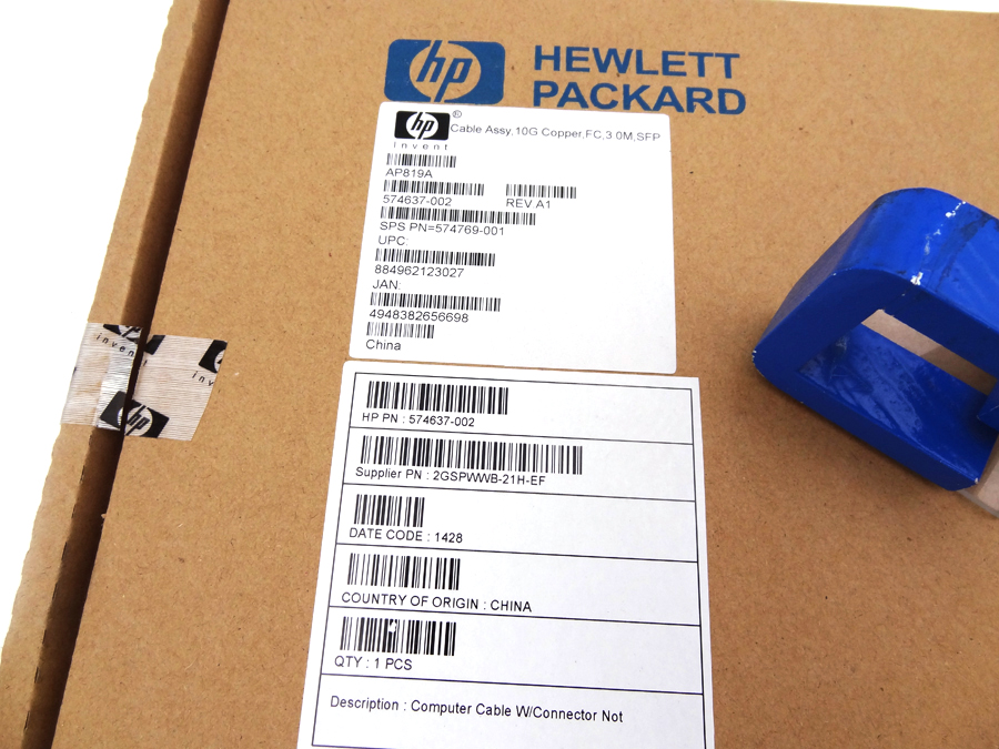 HP AP819A B-SERIES SFP+ TO SFP+ 3M CABLE - 574769-001, 574637-002