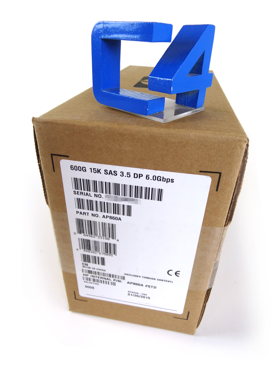 HP AP860A 600GB 15K SAS 6G 3.5" HARD DRIVE WITH TRAY 601777-001 - NEW
