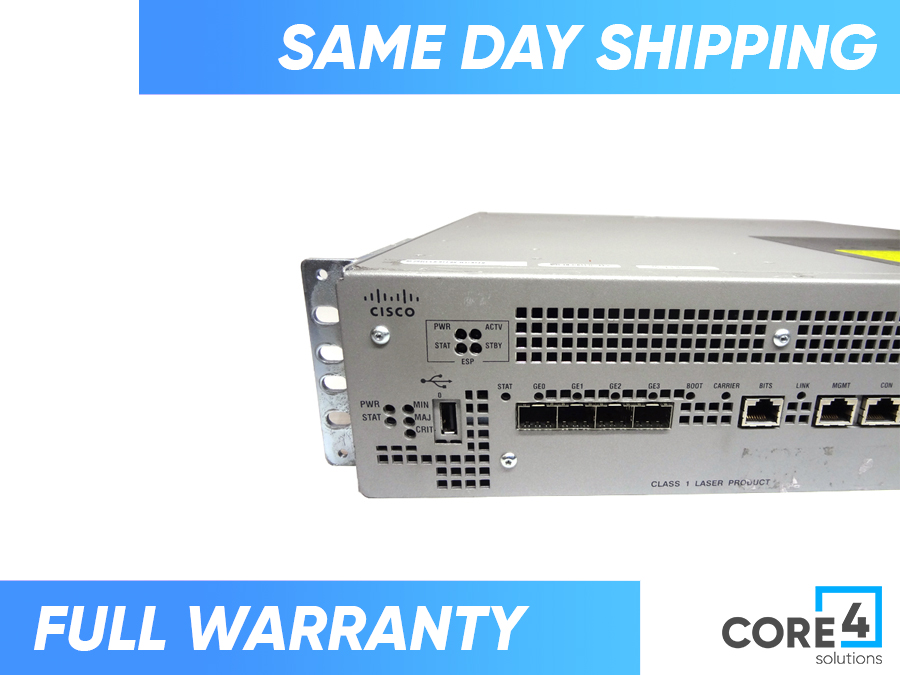 CISCO ASR1002-F 1002-Fixed Aggregation Services Router - SHIPS TODAY - 1x Embedded Service Processor, 4x SFP (mini-GBIC), 1x Shared Port Adapter, 1x CompactFlash (CF) Card, 1x Route Processor, 1x Interface Processor 