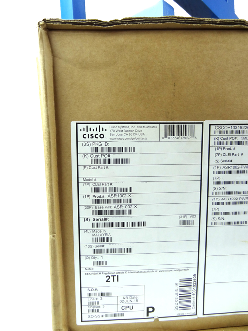 CISCO ASR1002-X System - 6 Ports - 3 Slots - Rack-mountable - NEW SEALED