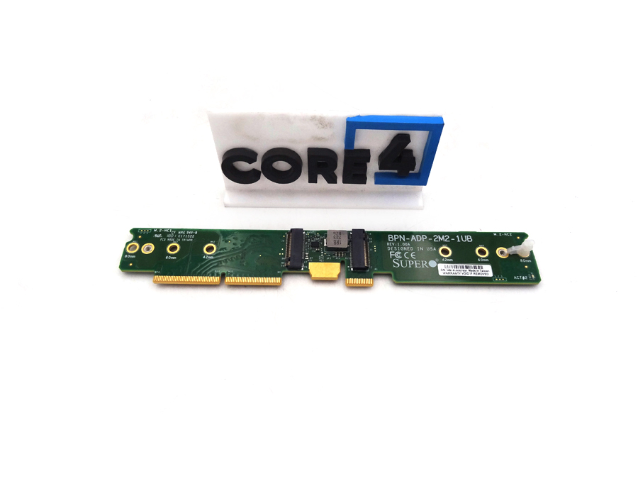 SUPERMICRO BPN-ADP-2M2-1UB 2x M.2 1U NVME CONTROLLER CARRIER CARD