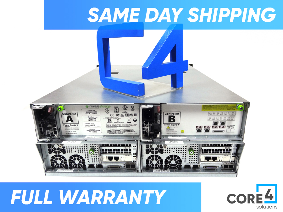 NIMBLE C3K-2G-21T-D CS3000 2x Controller SAN w 21x 1TB HDD and 3x 480GB SSD