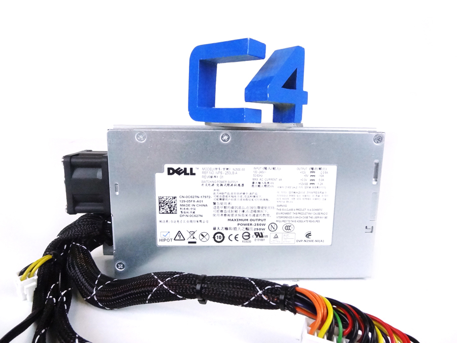 DELL C627N 250 WATT POWER SUPPLY FOR POWEREDGE R210