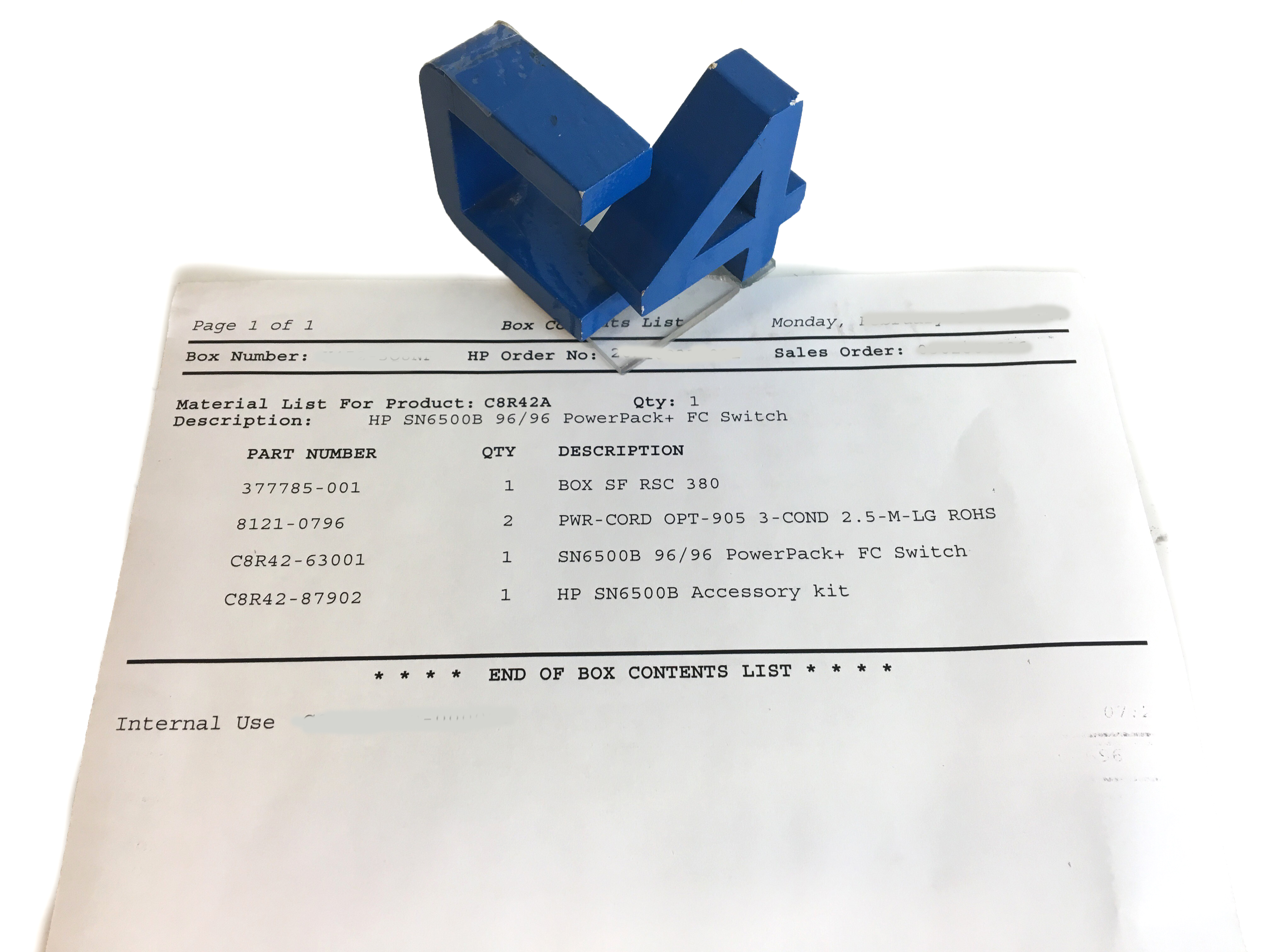 HP C8R42A HPE SN6500B 16GB 9696 POWER PACK