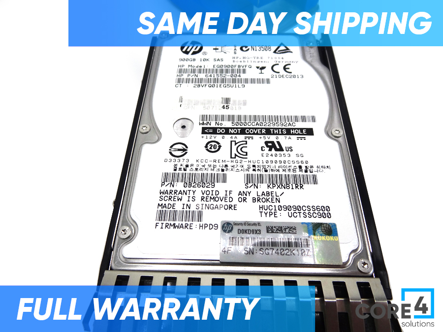 HP C8S59A MSA 900GB 6G SAS 10K 2.5-inch Hard Drive - 730703-001