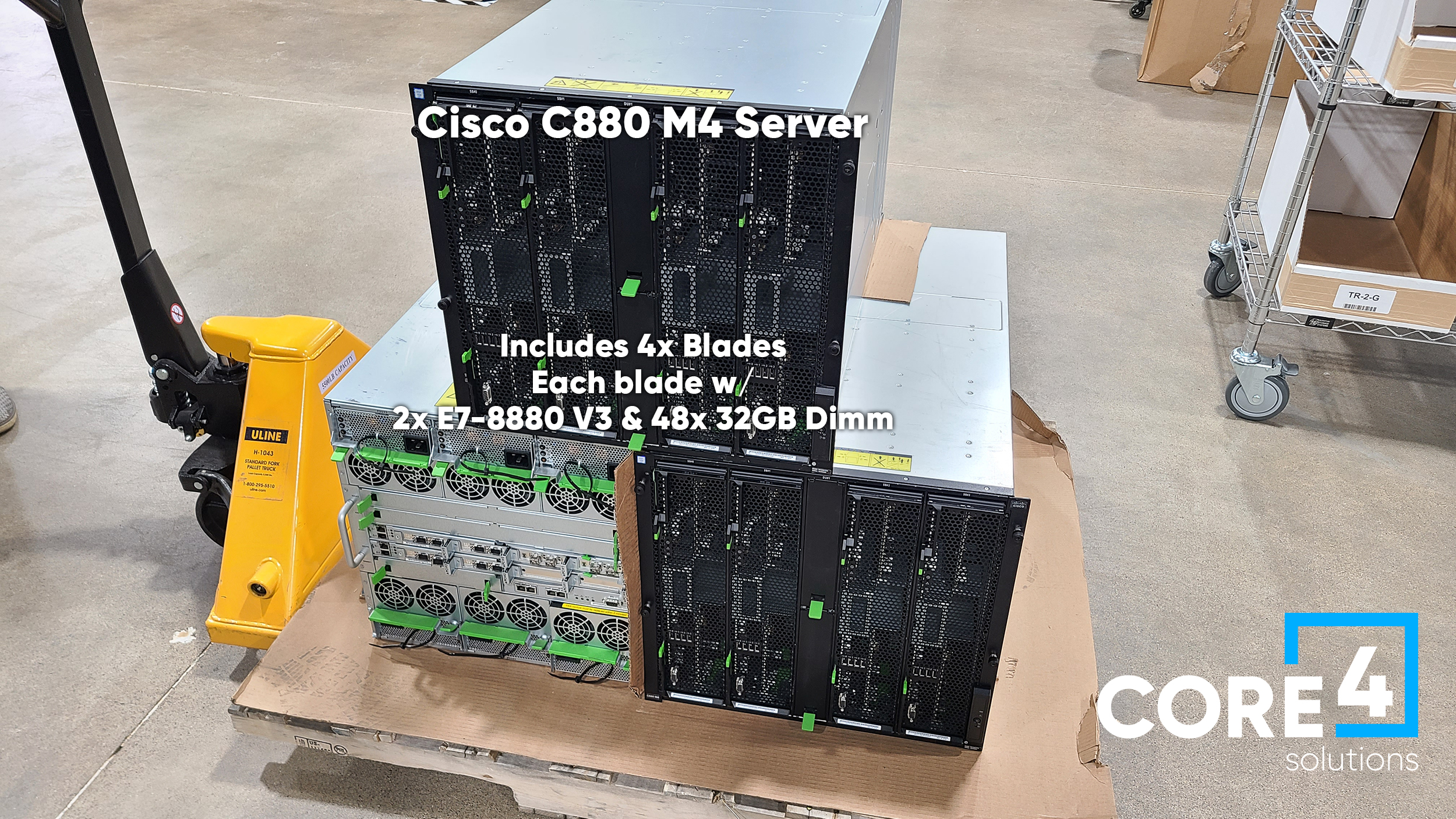 Cisco C880 M4 Server w/ 4x Blades ea w/ 2x E7-8880 V3, 48x 32GB Dimm - Fully Configured SAP HANA Solution