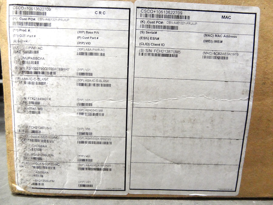 CISCO ASA5545-FPWR-K9 ASA5545-X WITH FIREPOWER SERVICES *New Open Box* 