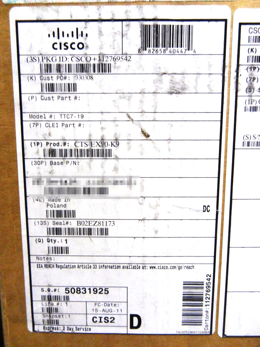 CISCO CTS-EX90-K9 VIDEOCONFERENCE SYSTEM *New Open Box*