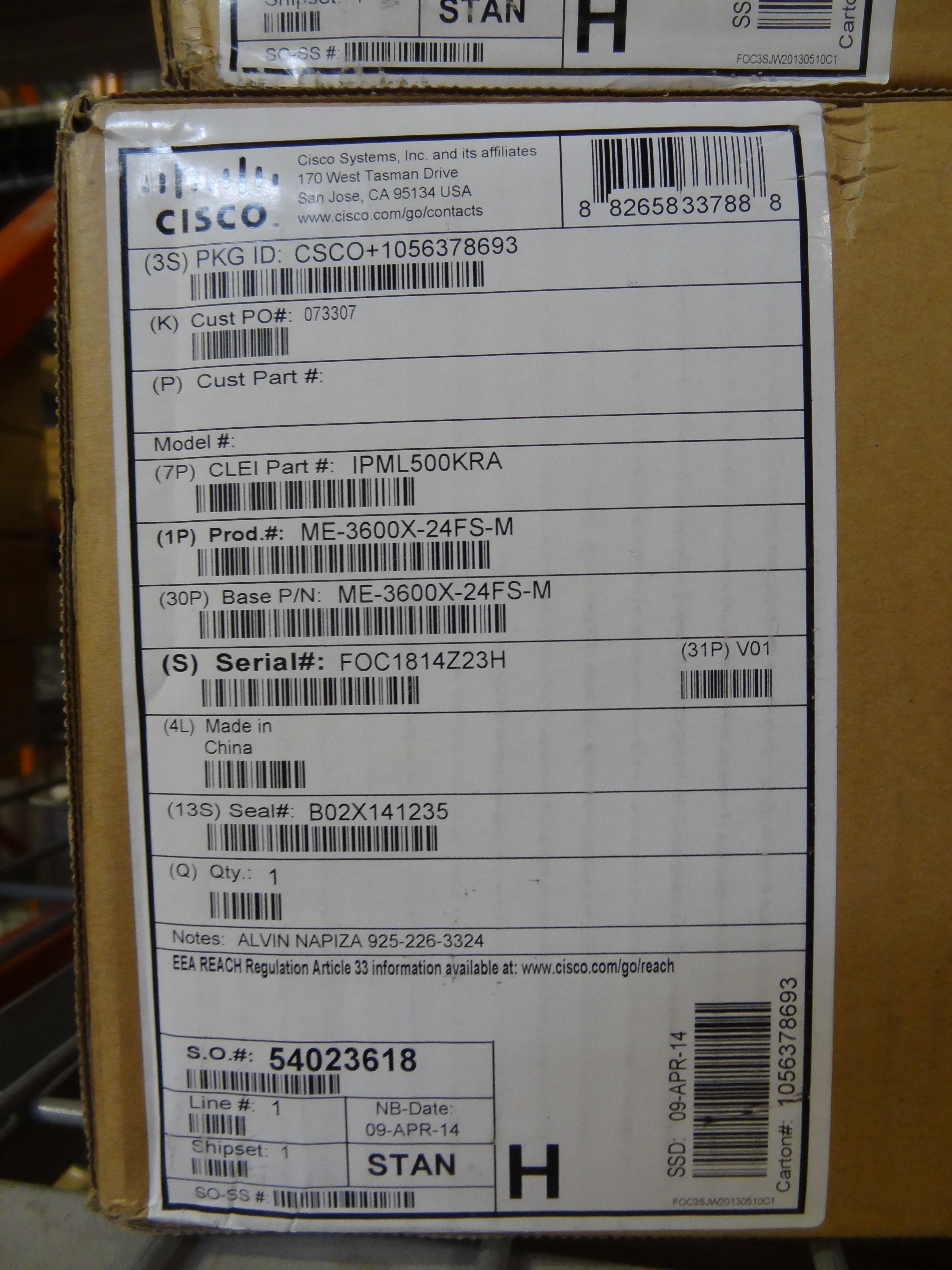 CISCO ME-3600X-24FS-MME3600X 24 GE SFP + 2 10GE SWITCH *New Sealed*