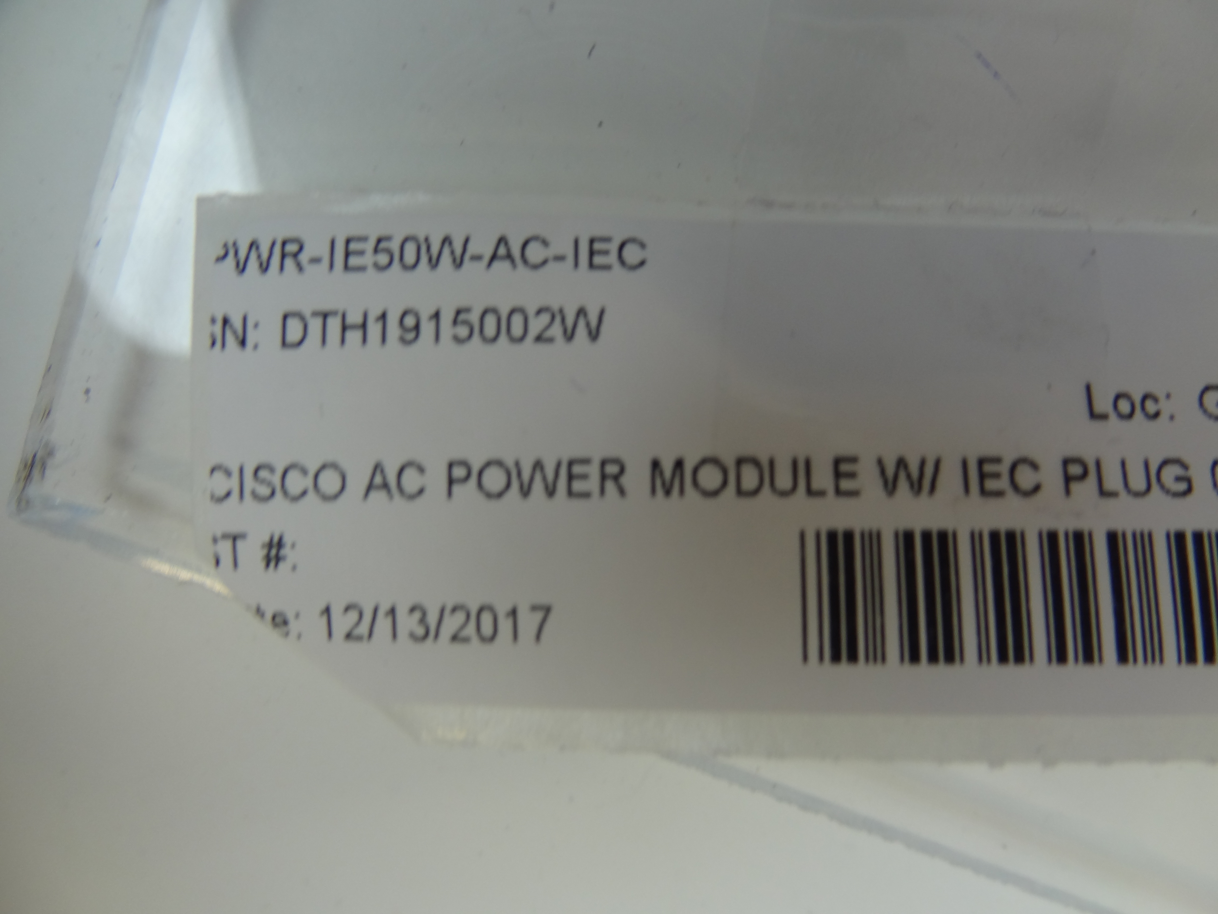 CISCO PWR-IE50W-AC-IEC CISCO AC POWER MODULE W/ IEC PLUG 0