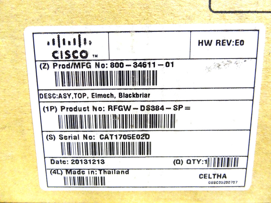 CISCO RFGW-DS384-SP SPARE RFGW DS384 UNIVERSAL DOWNSTREM *New Open Box* 