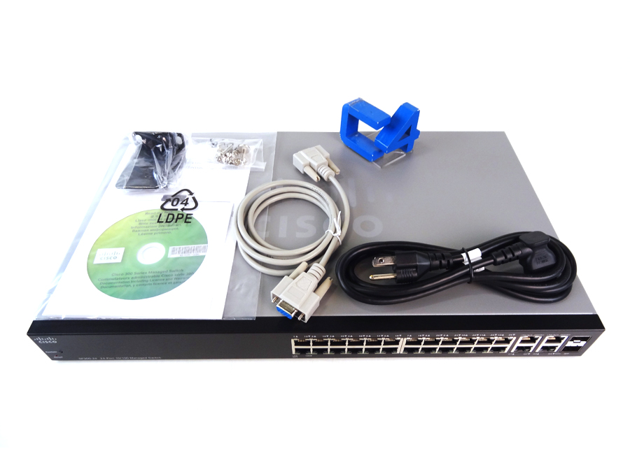 CISCO SF300-24 24 PORT 10/100 MANAGED SWITCH *New Open Box* - SRW224G4-K9-NA 