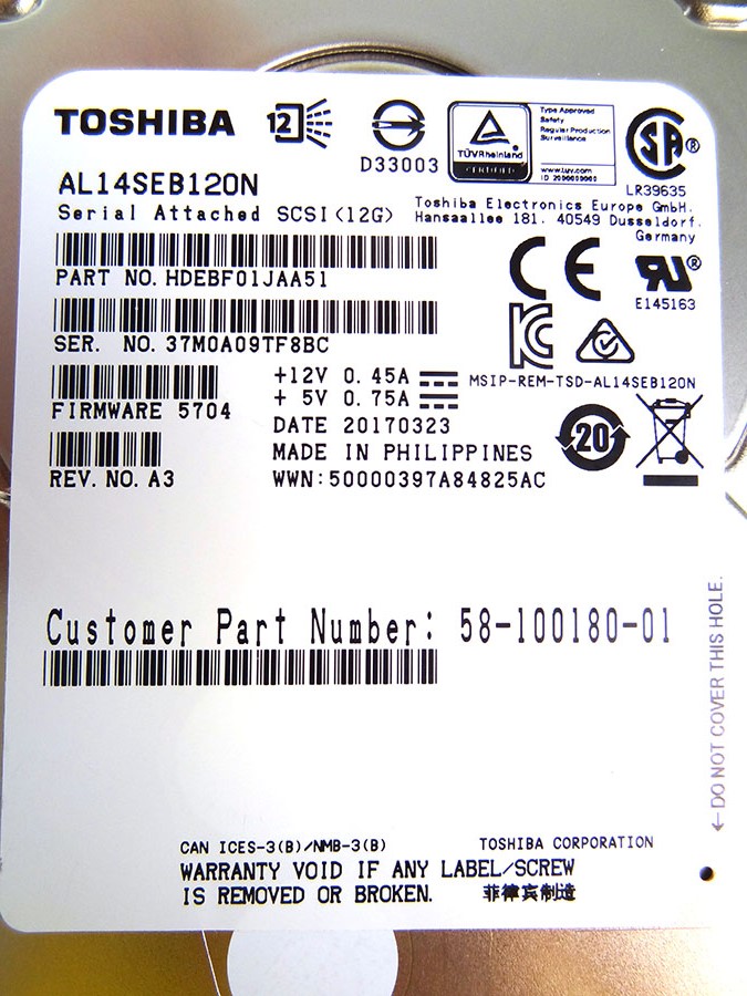 CISCO UCS-HD12G10K9 1.2TB 12G SAS 10K RPM SSF HDD