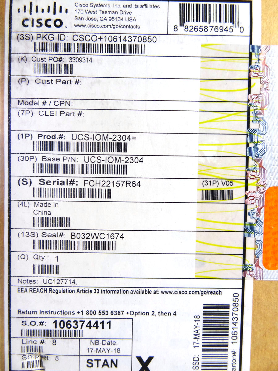 CISCO UCS-IOM-2304 2304 FABRIC EXTENDER *New Sealed*