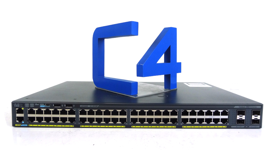 CISCO WS-C2960X-48TS-L 2960-X 48 GigE 4x1G LAN Base Switch