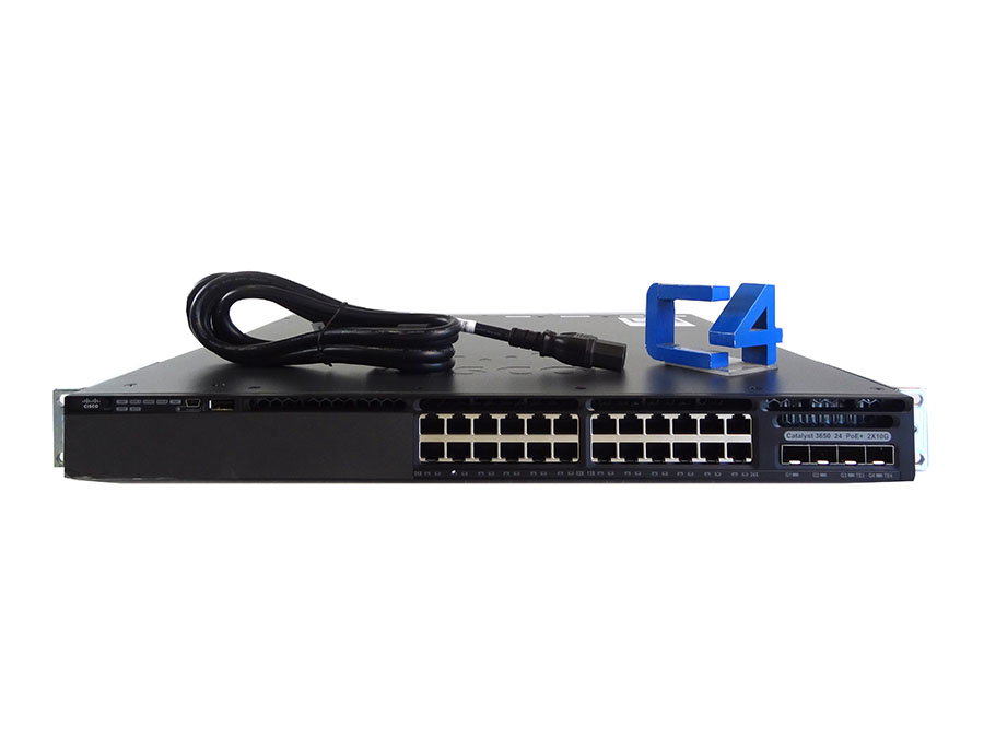 CISCO WS-C3650-24PD-L CAT3650 24-GE POE+ 2-10G SFP+ 640WN SWITCH 