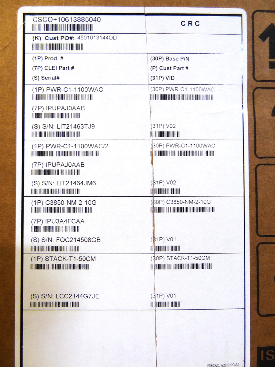 CISCO WS-C3850-48F-E 3850 48 PORT FULL POE *New Factory Sealed*