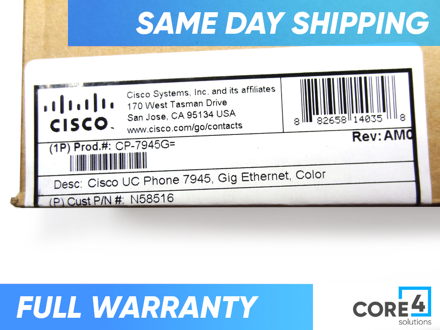 Cisco CP-7945G 7945G Unified IP Phone *New Sealed* 