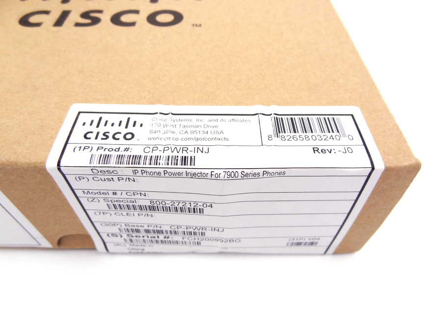 Cisco CP-PWR-INJ Unified IP Phone Power Injector *New Sealed*