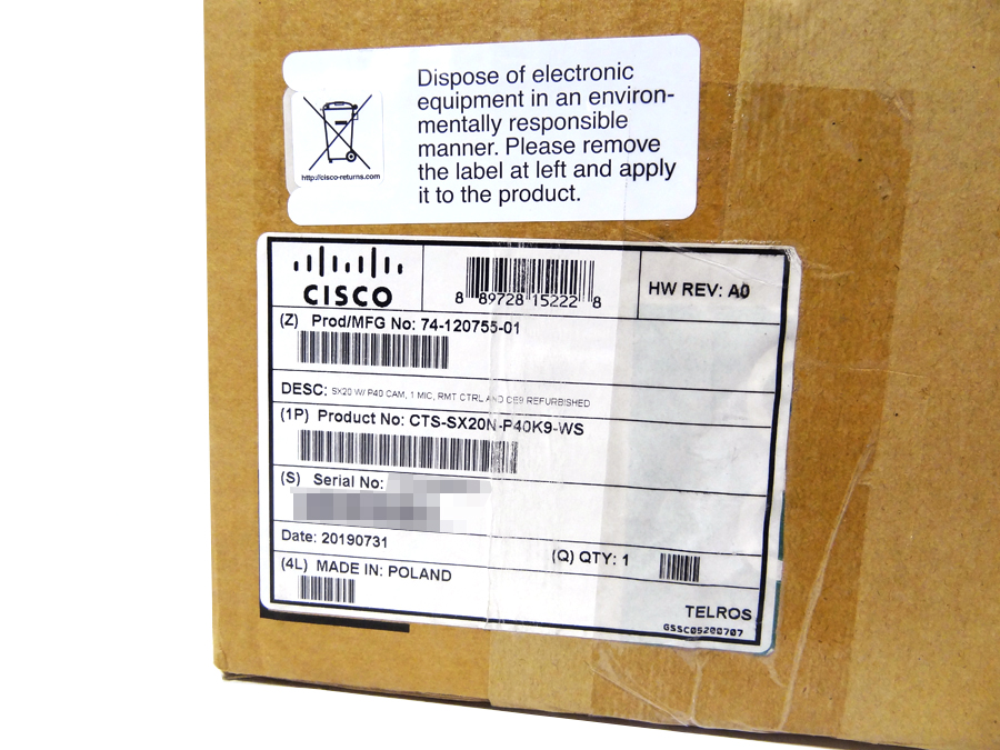 CISCO CTS-SX20N-P40-K9 CISCO CTS SX20 QUICK SET 1080P *New Open Box*