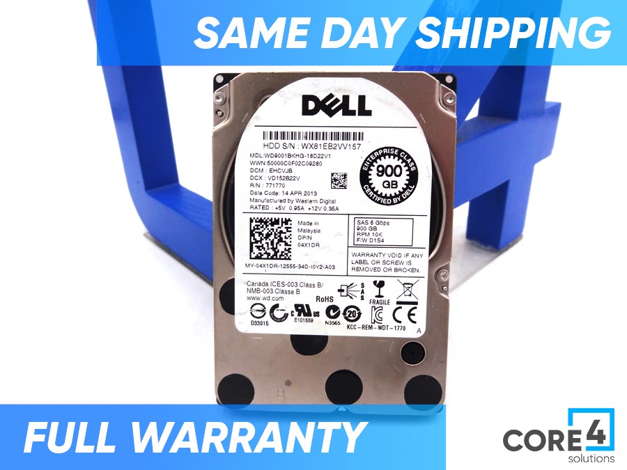 DELL 4X1DR 900GB 10K 2.5IN SAS HDD