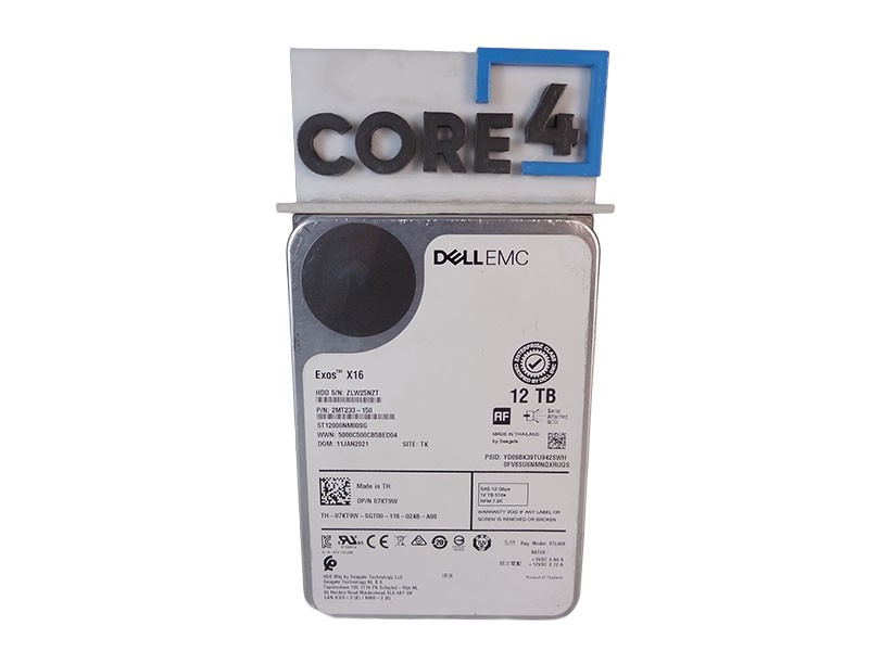 DELL 7KT9W 12TB 12G 7.2K NL SAS 512e 3.5 HDD