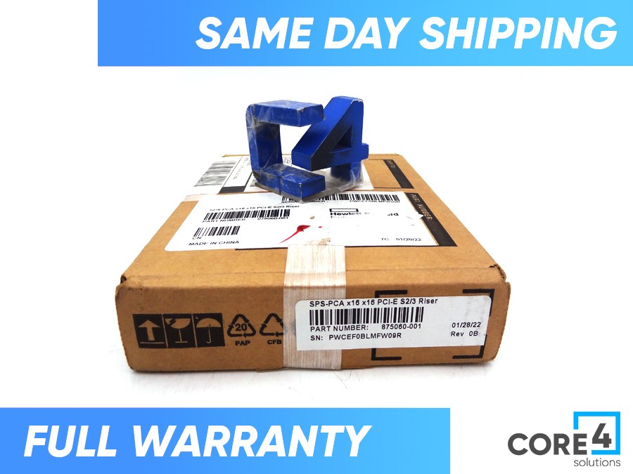 HP 875060-001 DL380 G10 2X16 RISER *New Bulk* - 871395-B21, 866563-001