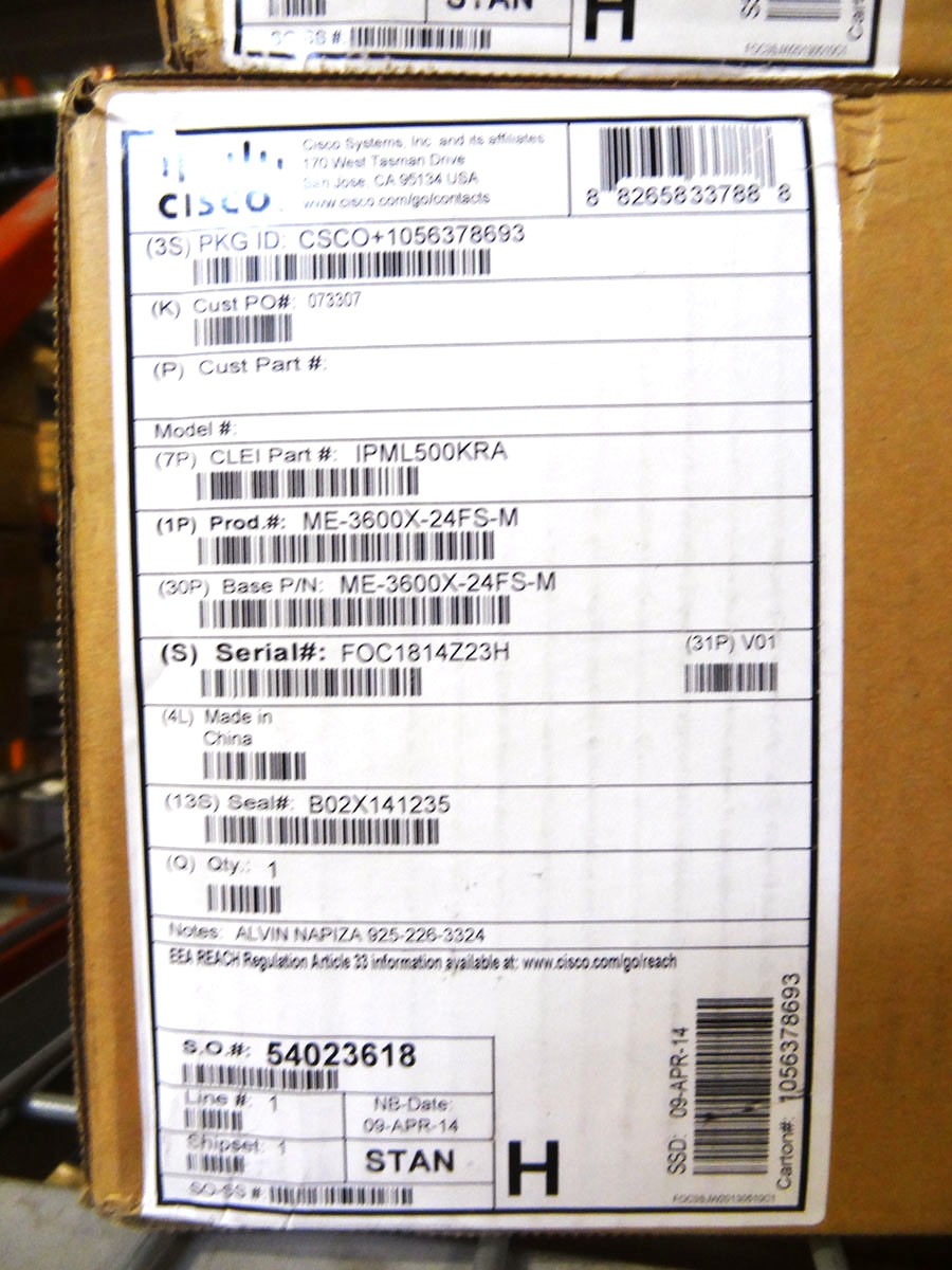 CISCO ME-3600X-24FS-MME3600X 24 GE SFP + 2 10GE SWITCH *New Sealed*
