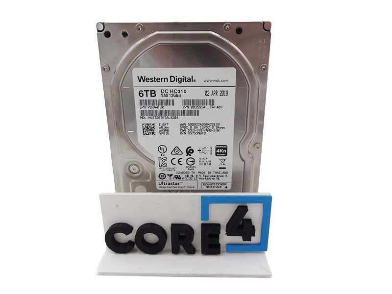 WD HUS726T6TAL5204 6TB 12GBPS HC310 SAS 3.5 HDD