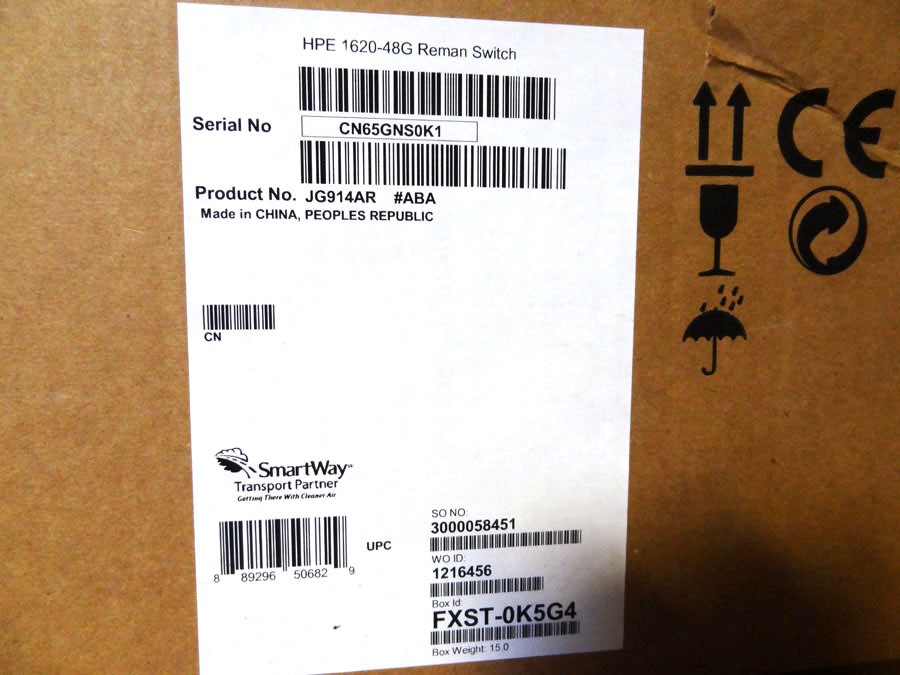 HP JG914A 1620-48G SWITCH *HP Renew* - JG914-61001, JG914-61101