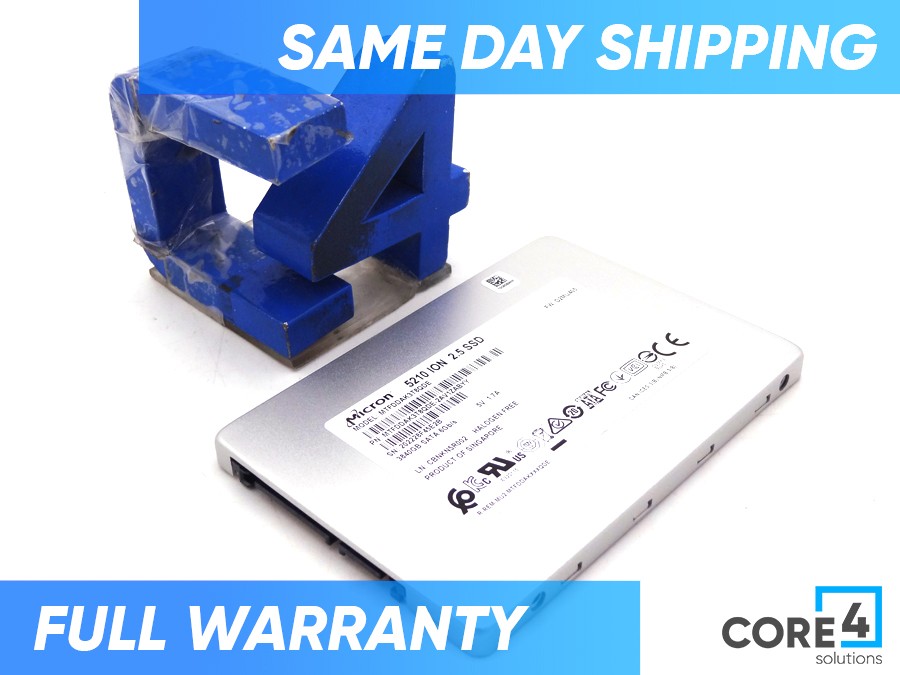 MICRON MTFDDAK3T8QDE-2AV1Z 3.84TB 2.5IN SATA 5210 ION SSD *New *