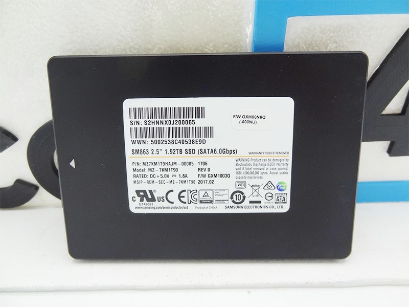 SAMSUNG MZ-7KM1T90 1.92TB SATA SM863 6GBPS 2.5 SSD